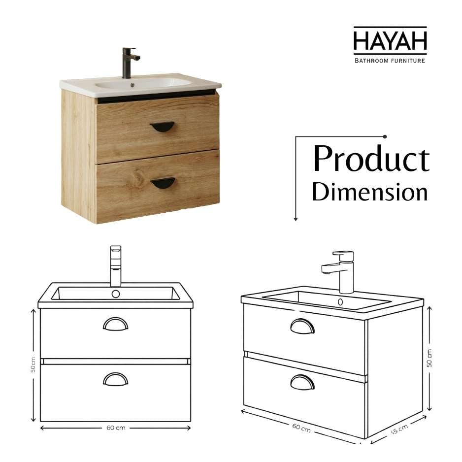Aura Flow - Two drawers Bathroom unit