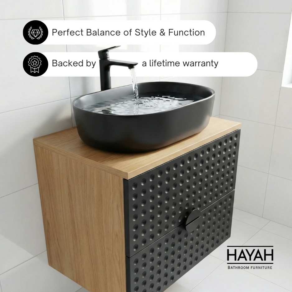 Black Diamond - Two drawers Bathroom unit