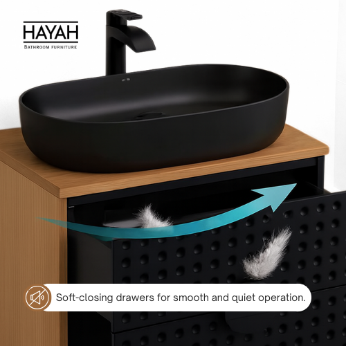 Black Diamond - Two drawers Bathroom unit