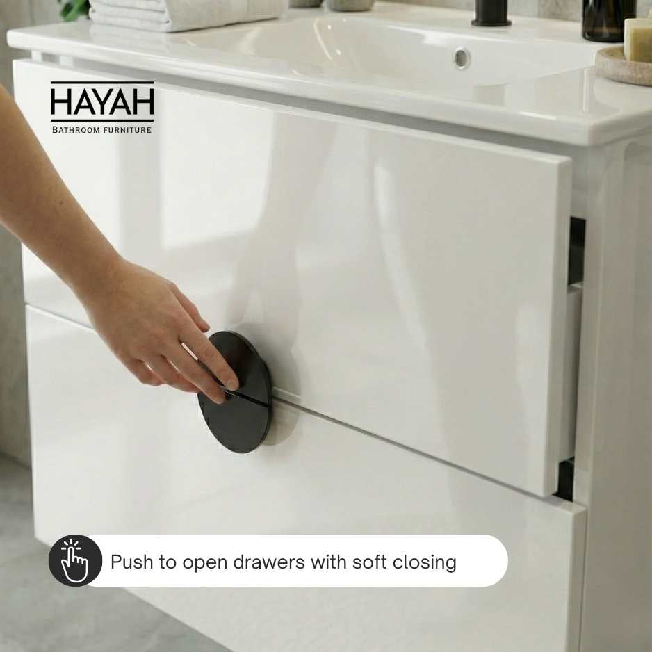 Crystal Gloss - Two Drawers Bathroom unit