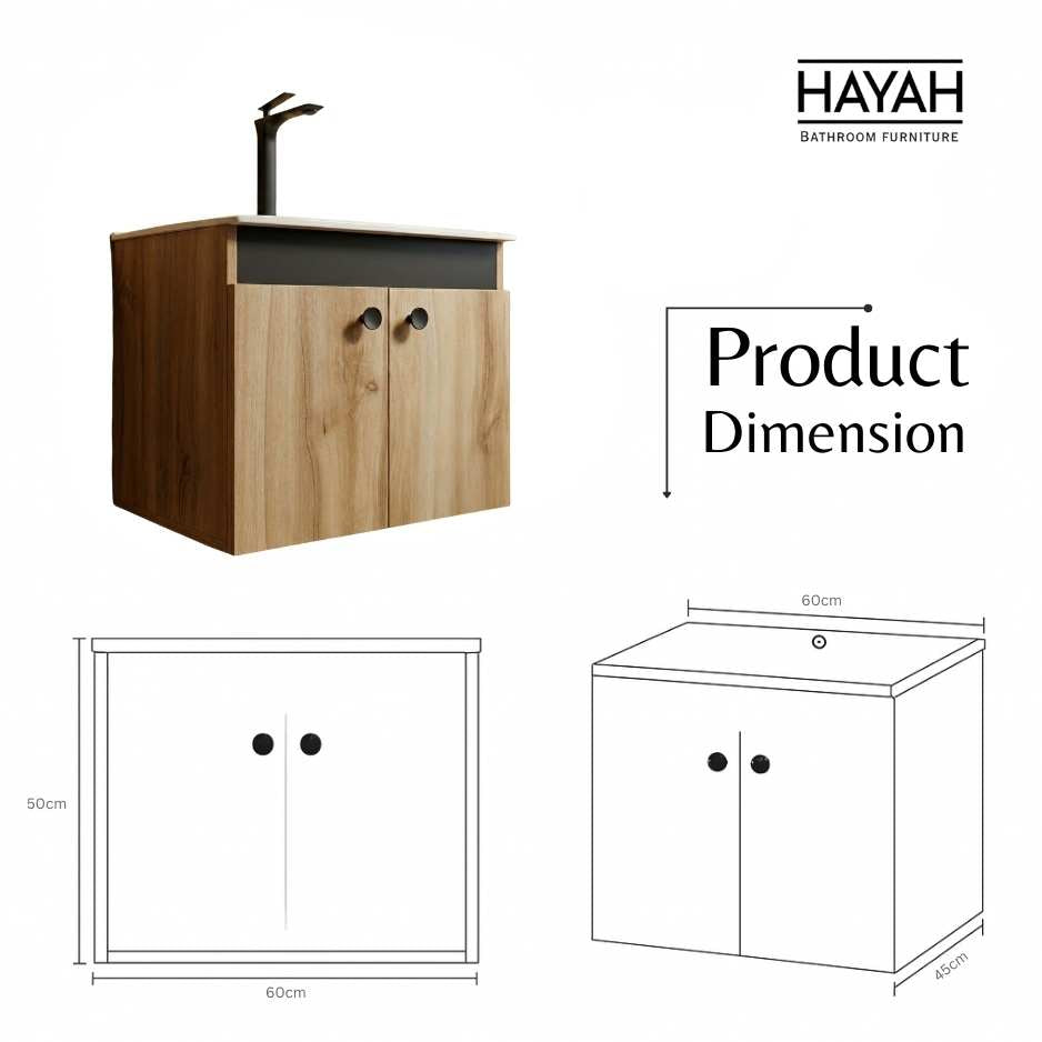 Oak Edge - Two Doors Bathroom unit