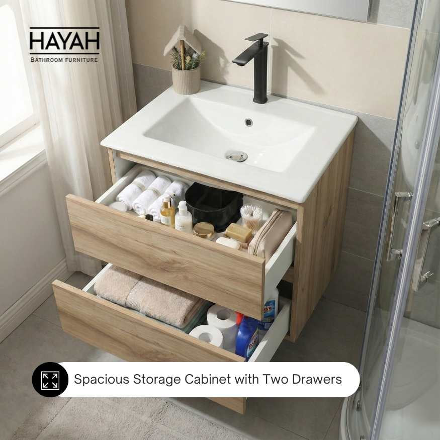 وحدة حمام 80سم - دورجين تخزين ذاتي
الغلق