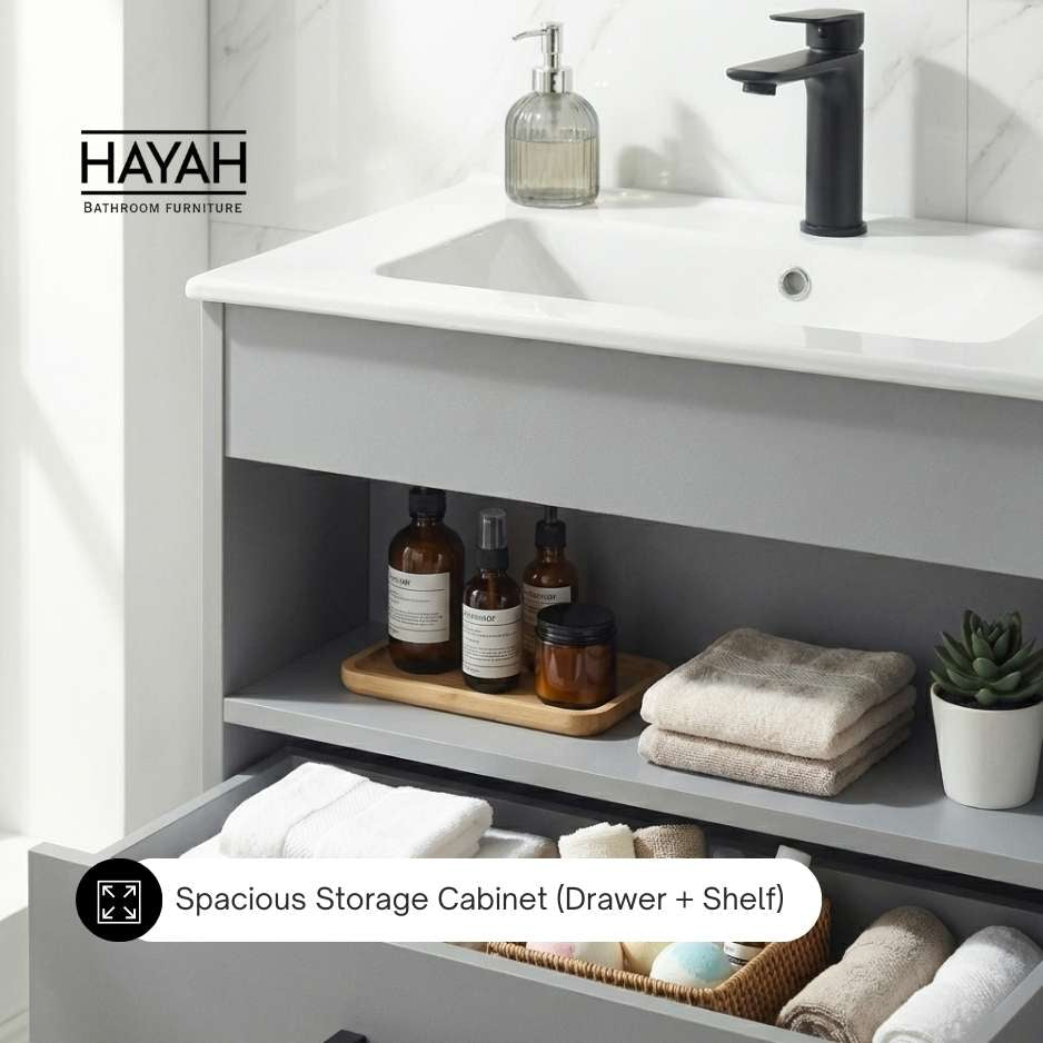 Zen Breeze - Open storage Bathroom unit