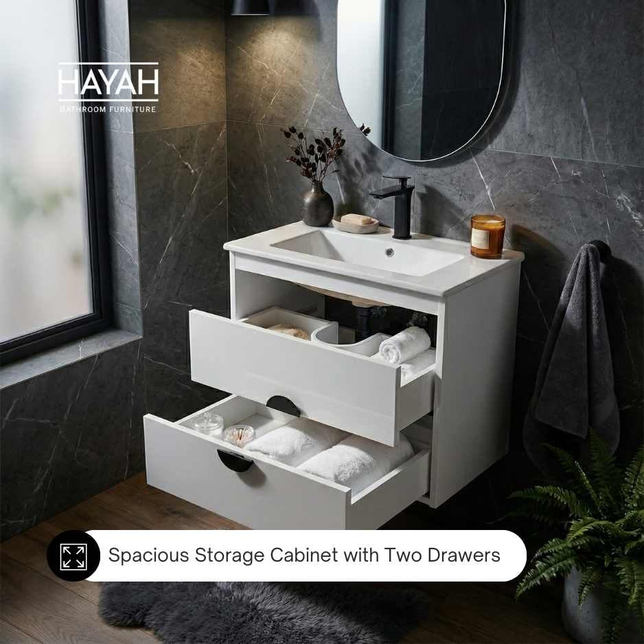 Crystal Gloss - Two Drawers Bathroom unit